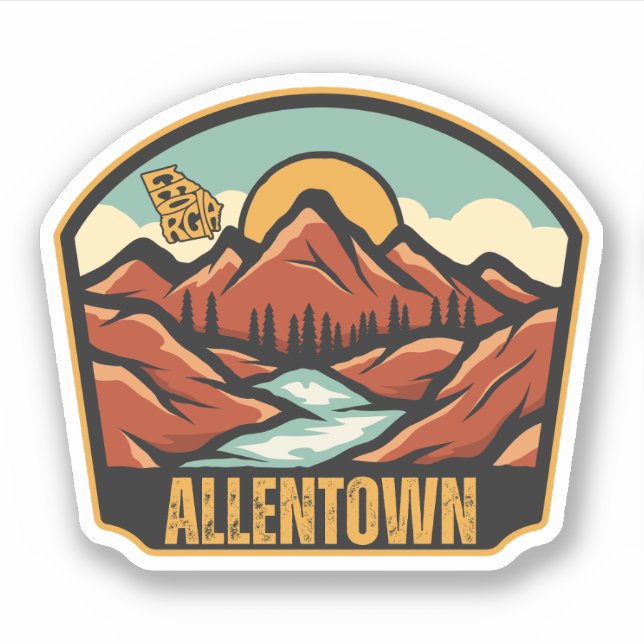 Allentown, Georgien Aufkleber (Vorderseite)