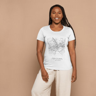Allentown PA City Map T-Shirt
