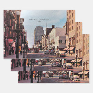 Allentown, Pennsylvania 1950 Geschenkpapier Set