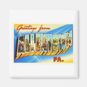 Allentown Pennsylvania PA Vintage Reise Souvenir Magnet