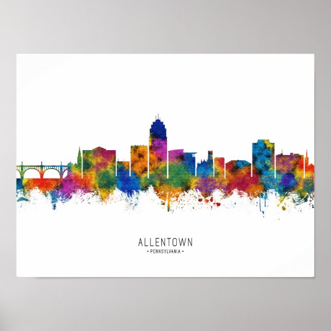 Allentown Pennsylvania Skyline Poster (Vorne)