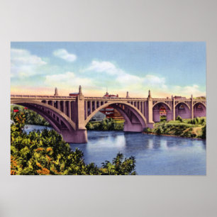 Allentown Pennsylvania Tilghman Street Bridge Poster