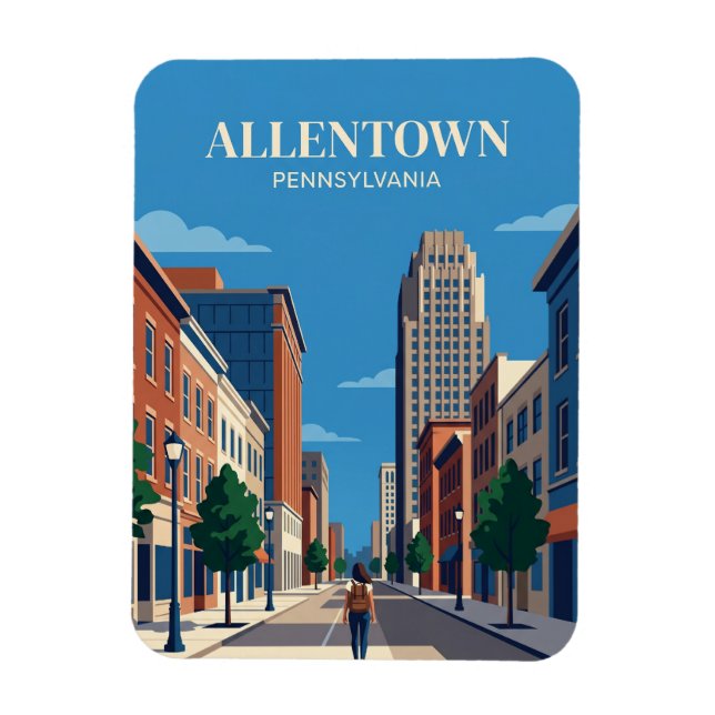 Allentown, Pennsylvania, USA Magnet (Vertikal)