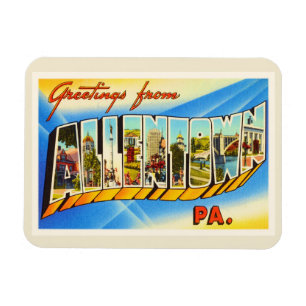 Allentown Pennsylvania Vintage Reise-Andenken PAs Magnet