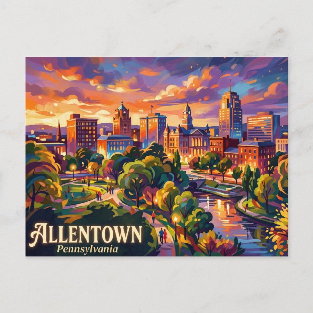 Allentown USA Postkarte (Vorderseite)