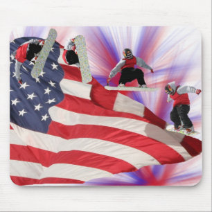 Aller amerikanische Snowboard Mousepad