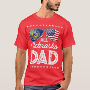 Aller amerikanische Vater Vatertag Nebraska 4. Jul T-Shirt