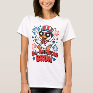 Aller Amerikanischer Bruh Patriotischer Ente 4. Ju T-Shirt