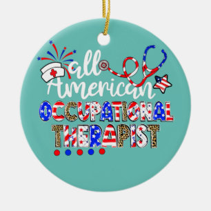 Aller Amerikanischer Ergotherapeut Unordentlicher Keramik Ornament