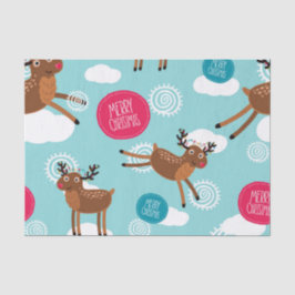 Aller Fliegen-Renwunsch frohen Weihnachten Seidenpapier