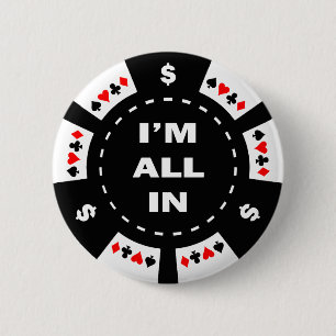 Aller ich bin im Poker-Chip Button