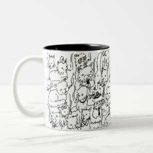 Aller Katzen Becher Zweifarbige Tasse
