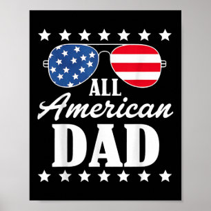 Aller Patriotischer Amerikanischer Vater USA 4. Ju Poster