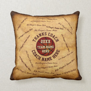 Aller Spieler-Namen-Basketball-Trainer danken Kissen