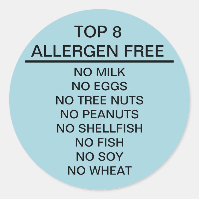 Allergen der Spitzen-8 geben frei Runder Aufkleber (Vorderseite)