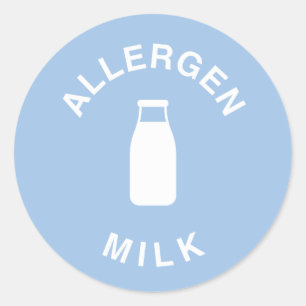 Allergen Milch - Warnung: Enthält Milch Runder Aufkleber