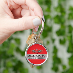 Allergie Allergie gegen rote Silberkadukus Schlüsselanhänger