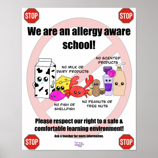 Allergie Aware School Poster (Vorne)