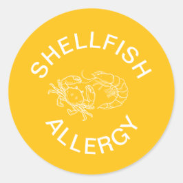 Allergie bei Muscheln Runder Aufkleber