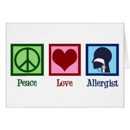 Allergie Doctor Peace Liebe Allergist Holiday Card