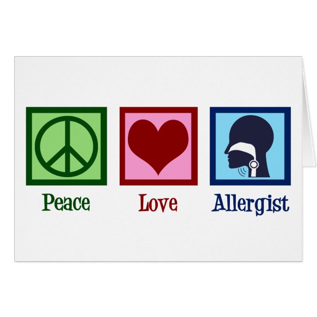 Allergie Doctor Peace Liebe Allergist Holiday Card (Vorderseite (Horizontal))