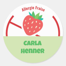 Allergie Fraise Runder Aufkleber