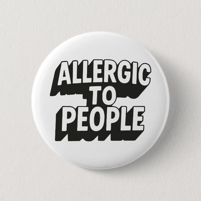 Allergie für Menschen Button (Vorderseite)