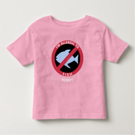 Allergie gegen Fische Kids Allergie Personalisiert Kleinkind T-shirt