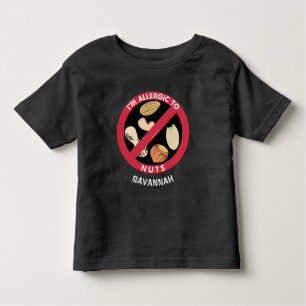 Allergie gegen Nüsse Kids Allergie Personalisiert Kleinkind T-shirt
