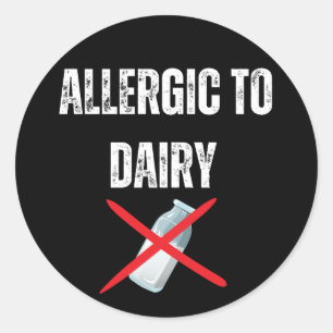 Allergie gegenüber Milchprodukten Runder Aufkleber