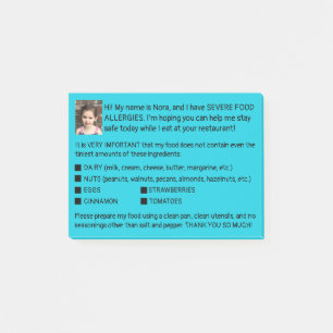 Allergie-Karten Post-it Klebezettel