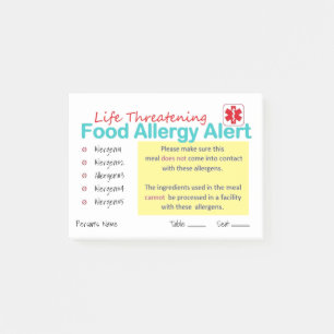 Allergie-wachsame Post-Itauflage (50 Blätter pro Post-it Klebezettel