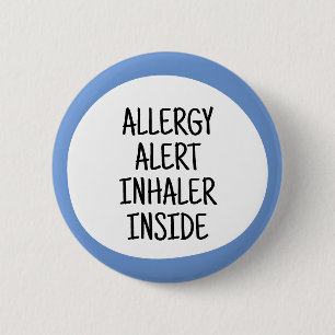 Allergie-Warnung Inhalator enthalten Button