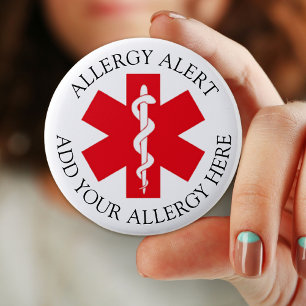 Allergiealarm, benutzerdefinierte fügen Sie Ihre A Button