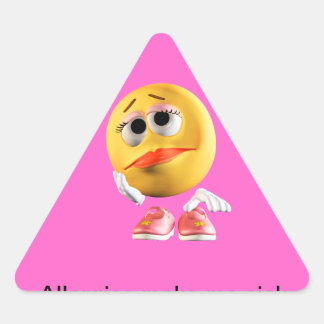 Allergien machen mich krank dreieckiger aufkleber
