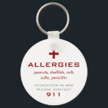 Allergien Medical Schlüsselanhänger<br><div class="desc">Es gibt wenige Dinge, die beängstigender sind, als sich in einem Notfall zu finden und nicht in der Lage zu kommunizieren... Noch schlimmer ist es, wenn man einen älteren Elternteil hat, der alleine lebt, oder Großeltern, und sie sich nicht sehr gut an alle wichtigen Informationen erinnern, die sie, wenn möglich,...</div>