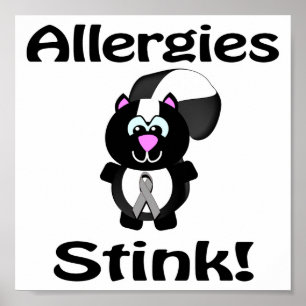 Allergien Stink Skunk Awareness Design Poster