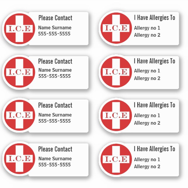 Allergiewarnsystem Kinder in der Schule Aufkleber (Vorderseite)