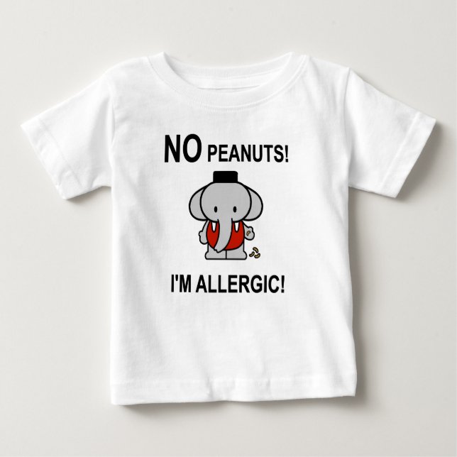 Allergisch gegen Erdnüsse Baby T-shirt (Vorderseite)