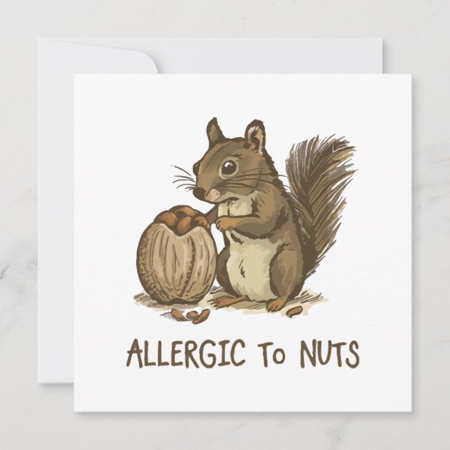 Allergisch gegen Nüsse (Vorderseite)