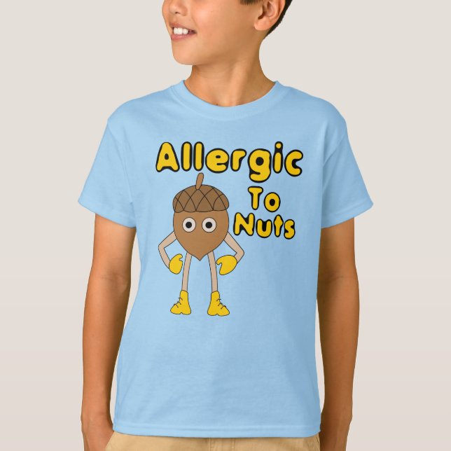 Allergisch gegen Nüsse T-Shirt (Vorderseite)