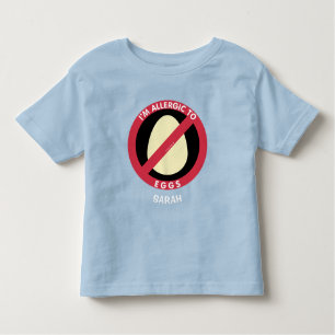 Allergisch zur Ei-Kinderallergie personalisiert Kleinkind T-shirt
