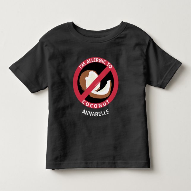 Allergisch zur Kokosnuss scherzt die Kleinkind T-shirt (Vorderseite)