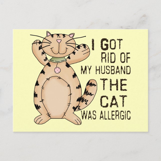 Allergische Katze Postkarte (Vorderseite)