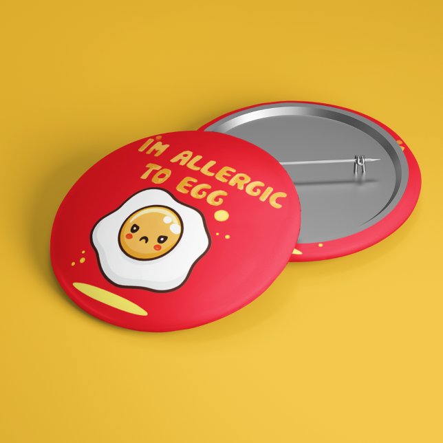 Allergische Reaktion auf Eier Allergie Button (Let people know.)