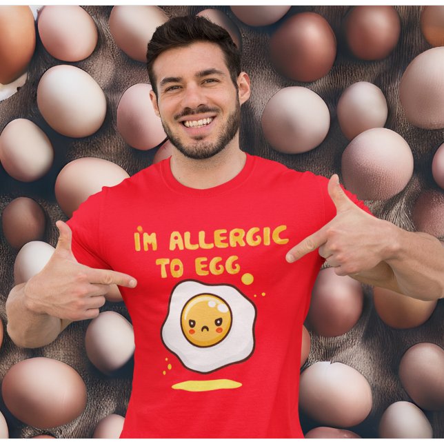 Allergische Reaktion auf Eier Allergie T-Shirt (Von Creator hochgeladen)