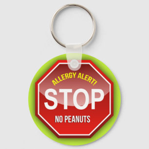 Allergische Warnung : Keine Erdnüsse Bitte! Schlüsselanhänger