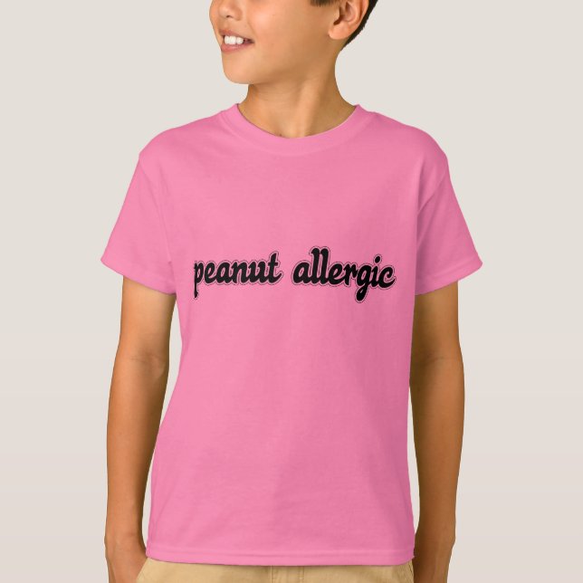 Allergisches T-Stück der Erdnuss T-Shirt (Vorderseite)