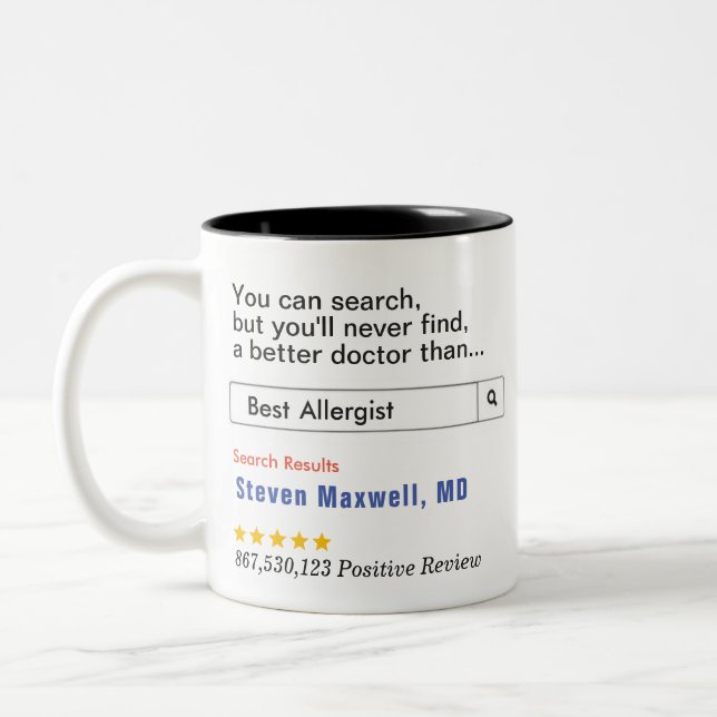 Allergist Custom Gift Zweifarbige Tasse (Links)