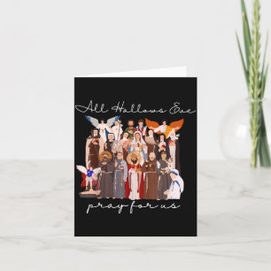 Allerheiligen-Abend, betet für uns Halloween Katho Karte